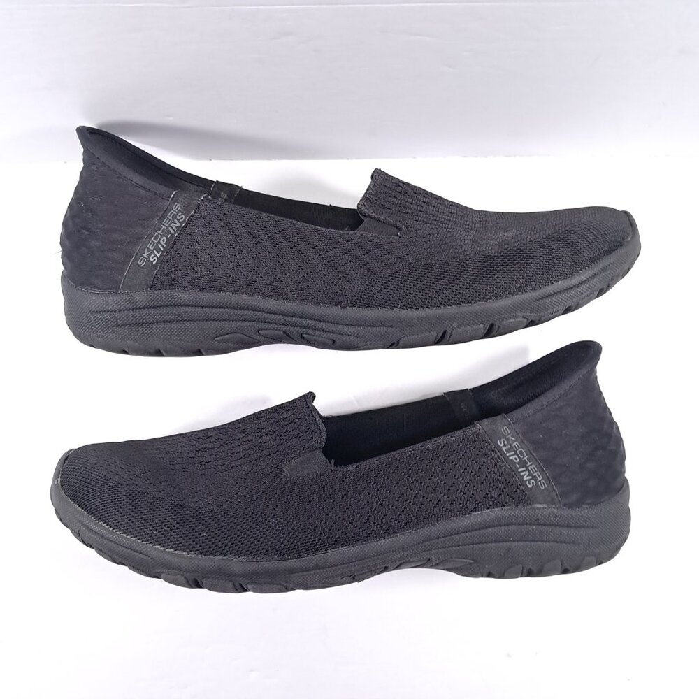 Skechers Slip Ins Shoes Women 9.5 Black Reggae Fest 2.0 Sneakers 158698 - Picture 5 of 14